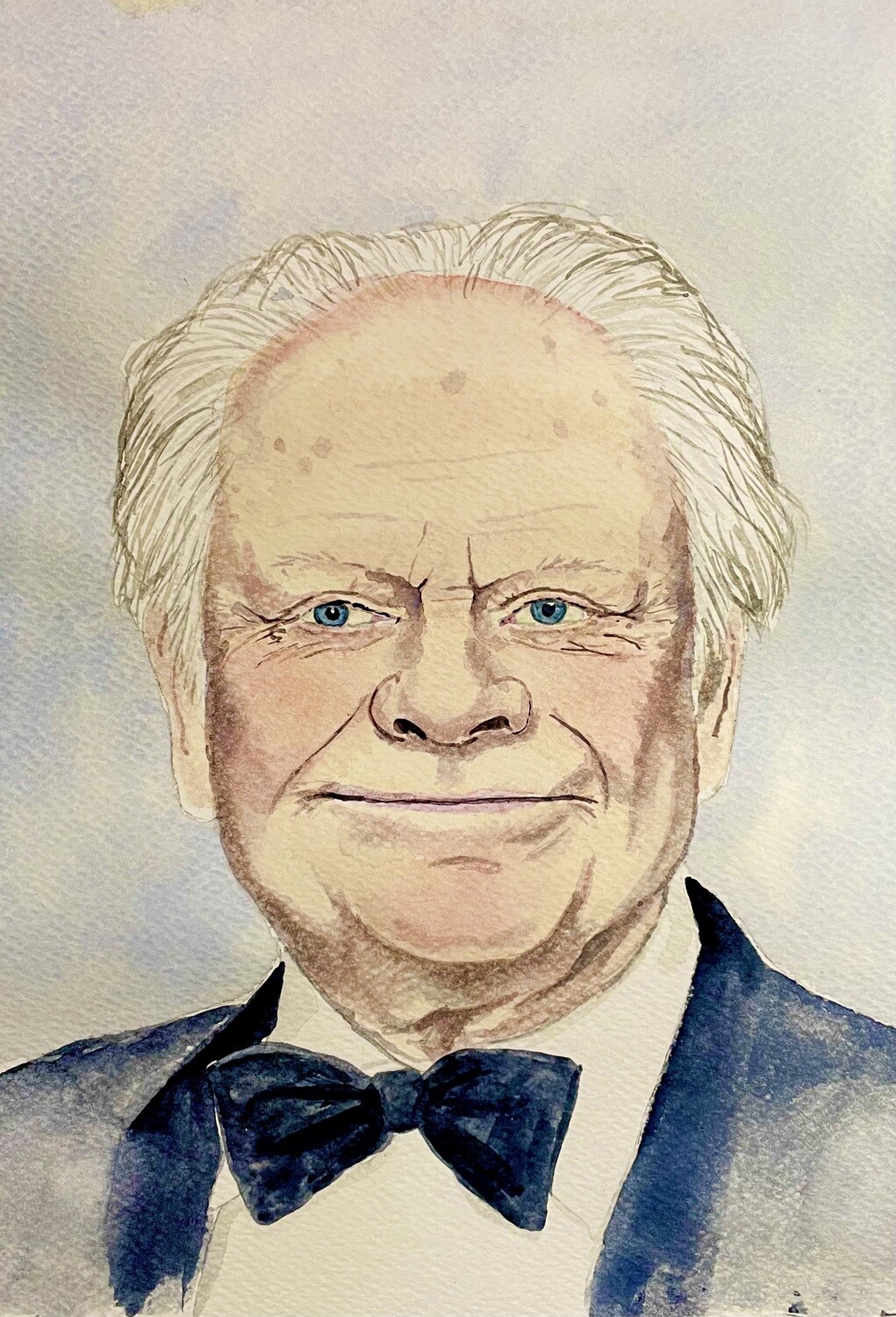 Watercolour Portrait: David Jason