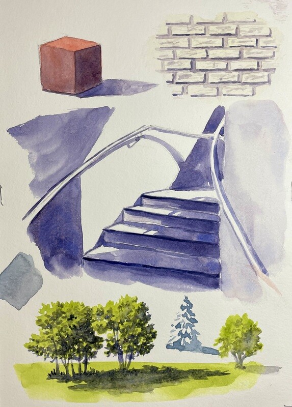 Skill Builder Shadows in Watercolour