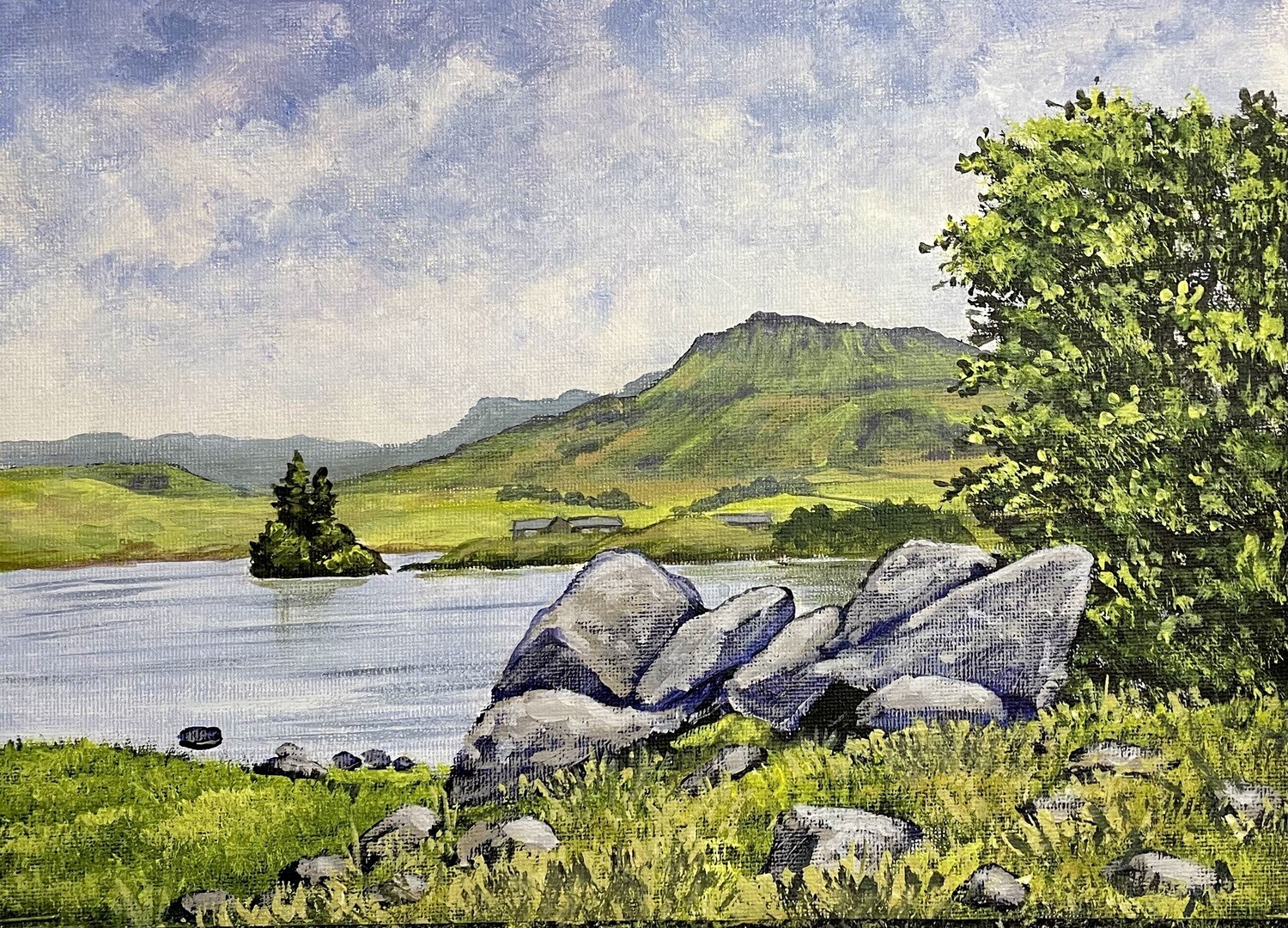 Cregennen Lake (Llynnau Cregennen) in Acrylics