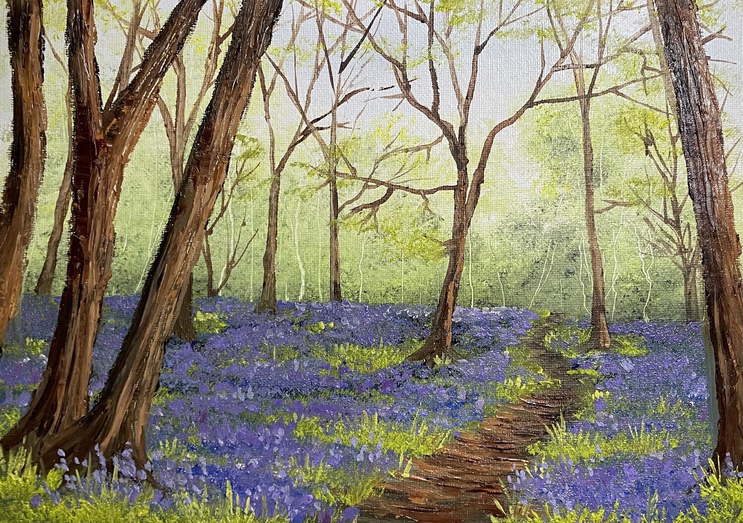 Bluebell Wood in Oils