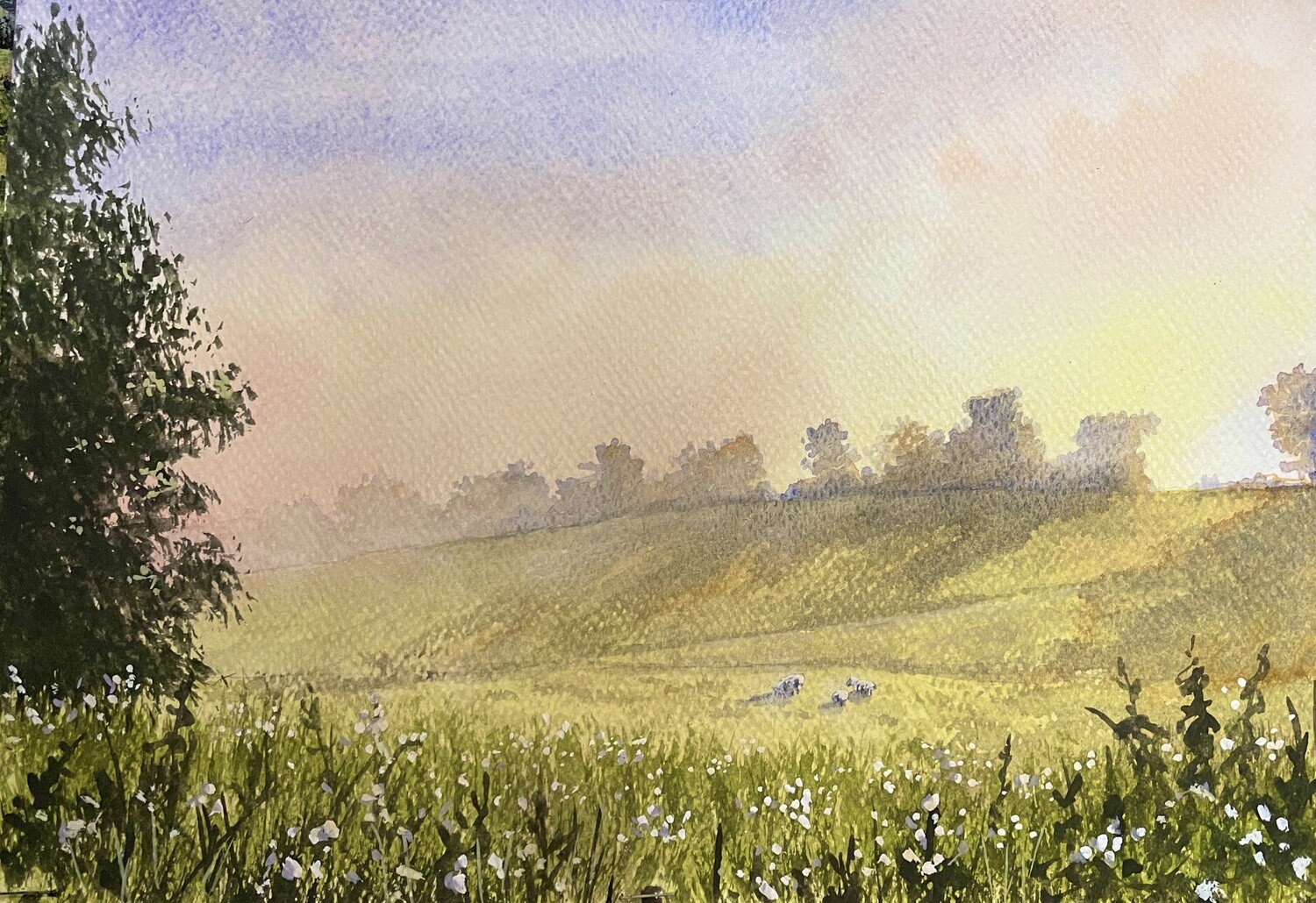 Hazy Morning Views in Watercolour