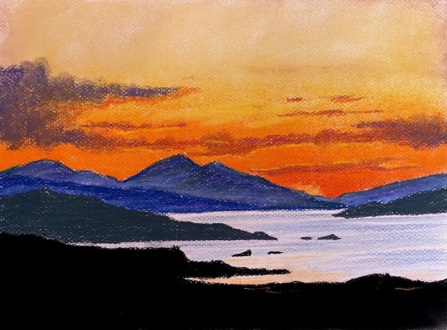 Simple Sunset in Pastels