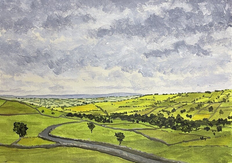 Panoramic Landscape in Acrylics