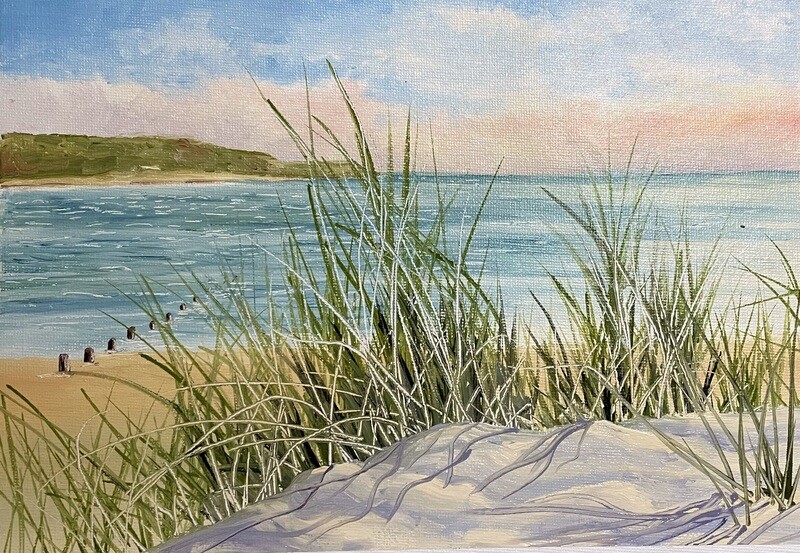 Beach and Grasses in Oils