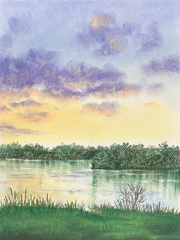 Soft Purple and Pink Skies, and Water in Pastels