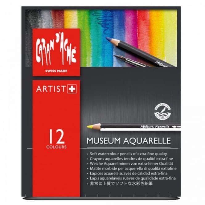 Caran D’Ache Museum Aquarelle Watercolour Pencil Box 12
