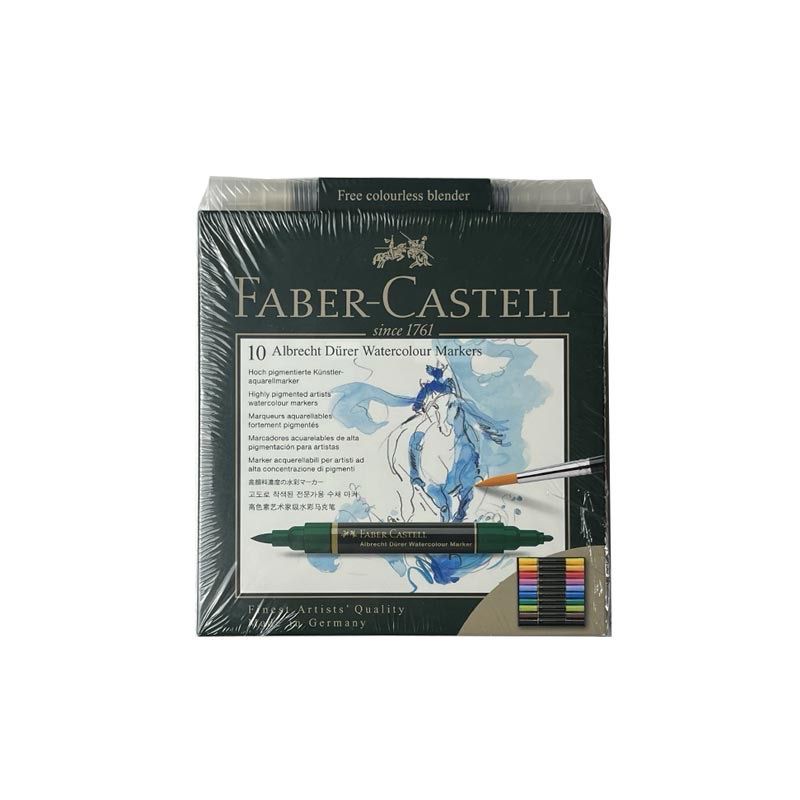 Faber-Castell Albrecht Dürer Watercolour Markers Set 10 + Colourless Blender Marker