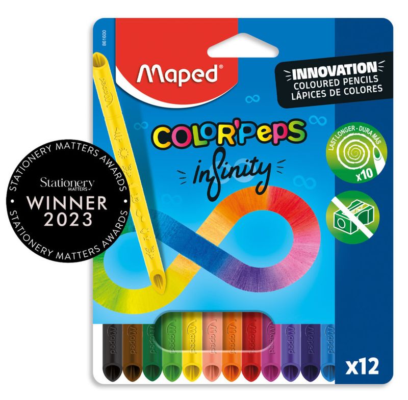 Color’peps Infinity Coloured Pencils (12 Colours)