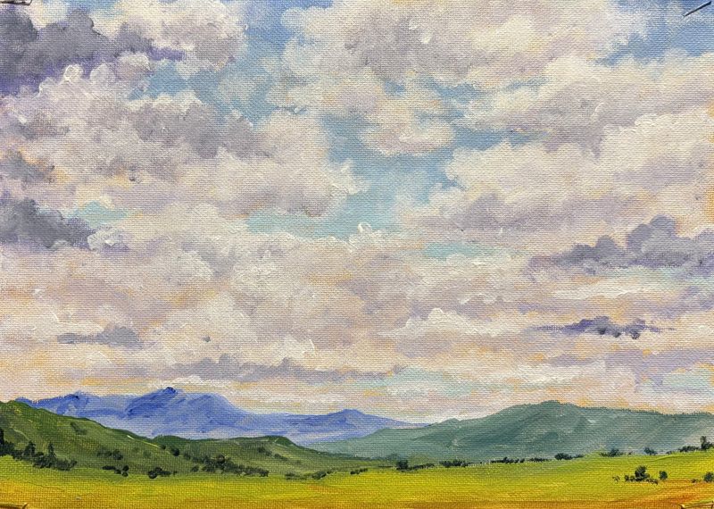 Painting a Skyscape in a Traditional Way in Acrylics
