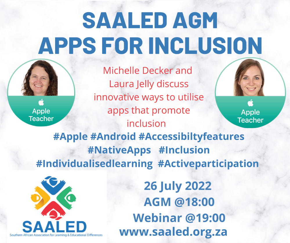 Apps for Inclusion - 26 July 2022 via Microsoft Teams from 19h00 to 20h30