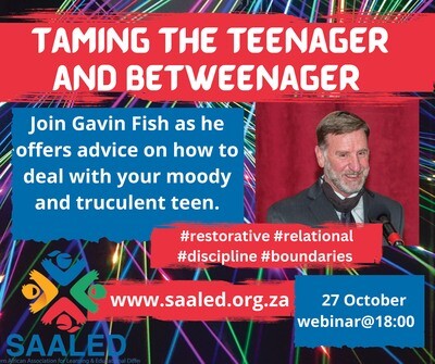 Taming the Teenager and the Betweenager - 27 October 2022 via Microsoft Teams from 18h00 to 19h30