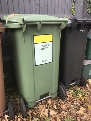 Personalised Monopoly Style Bin Stickers (Pack of 5)