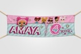 Personalised LOL Doll Theme Banner. Waterproof