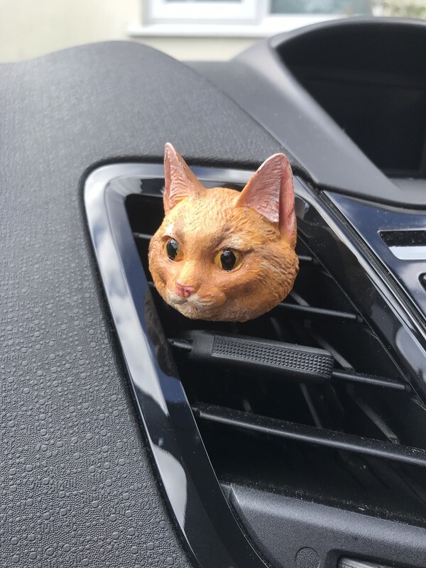 Cat Car Air Freshener Vent Clip