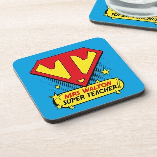Personalised Super Teacher Coaster