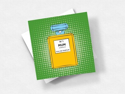 Personalised No.1 Mum Greetings Card or coaster.  No. 1 Friend. No.1 Cousin etc