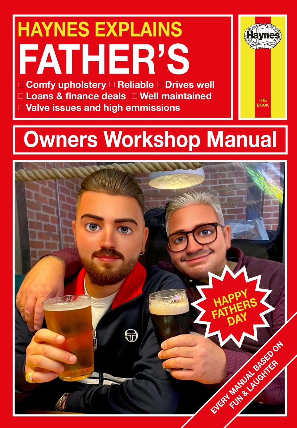 Workshop Manual Fathers Day Card