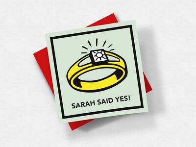 Personalised Engagement Card