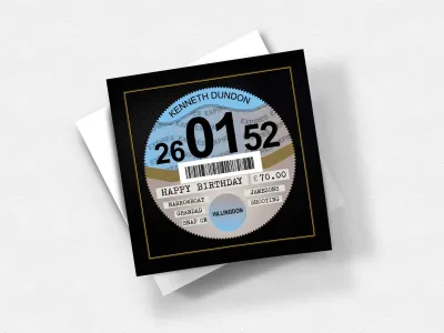 Personalised Tax Disc Card