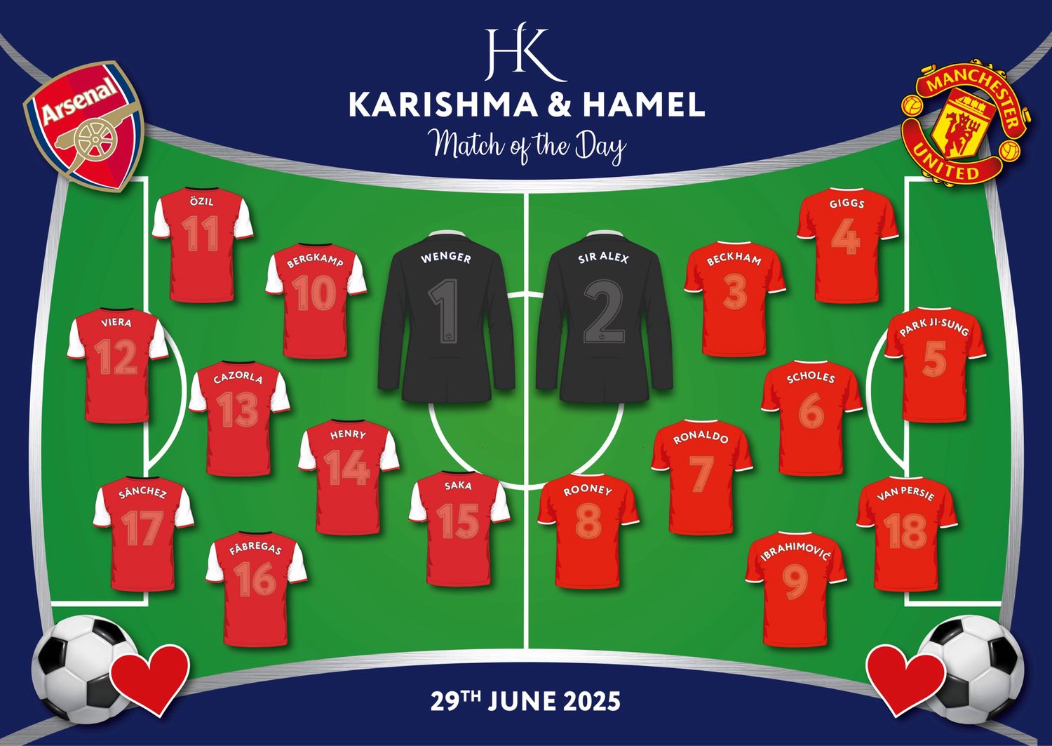 Football Themed Table Plan - Digital Version