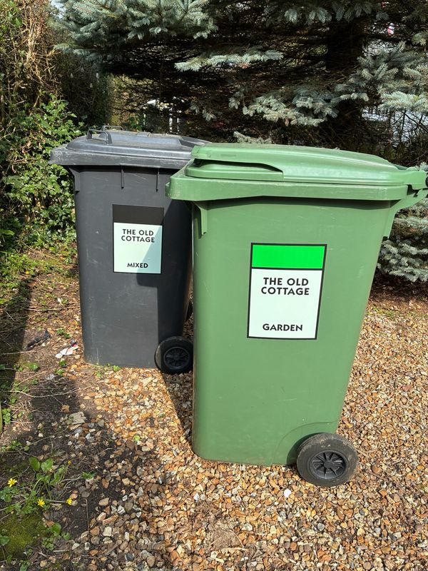 Personalised Monopoly Style Bin Stickers