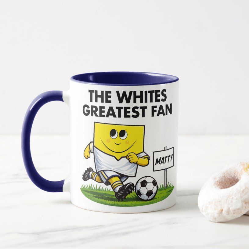 Celebrate The Whites with a Personalised Football Mug