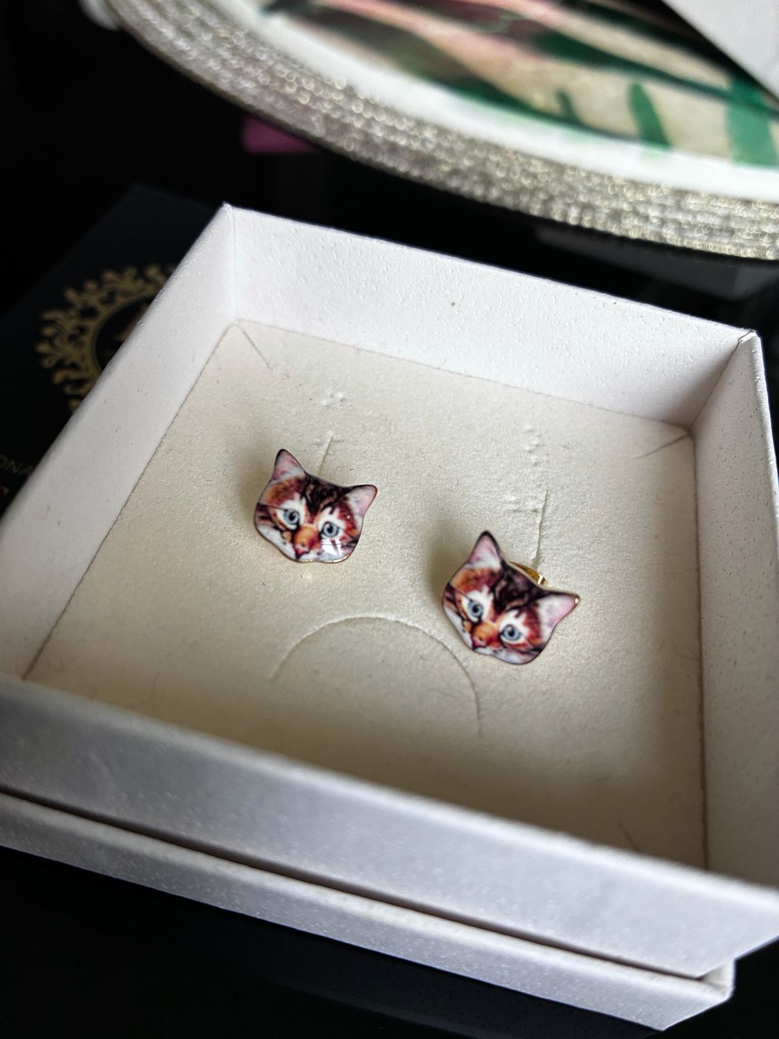 Brown Cat Stud Earrings Brown Cat Stud Earrings