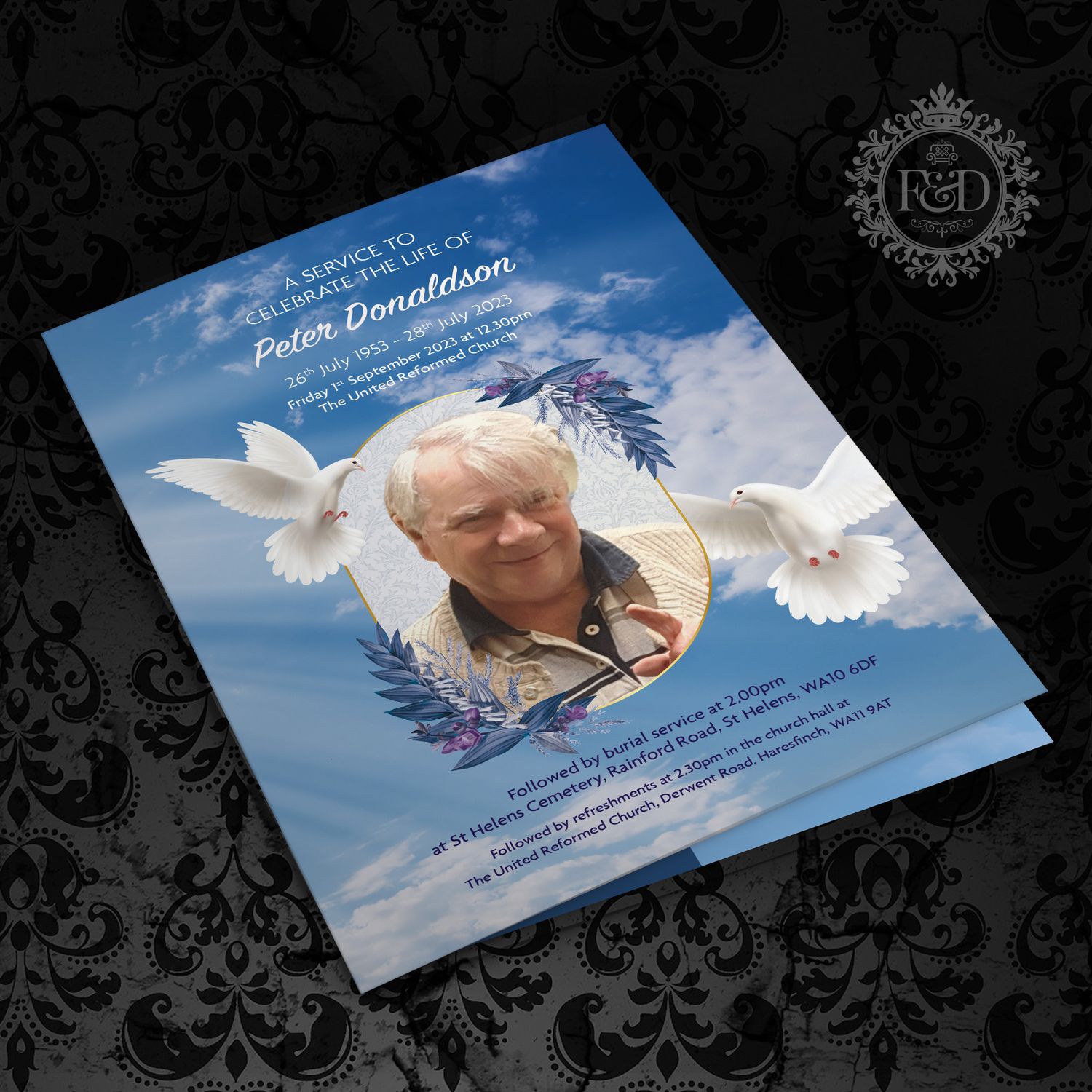 Remembrance Order of Service - Dove of Peace