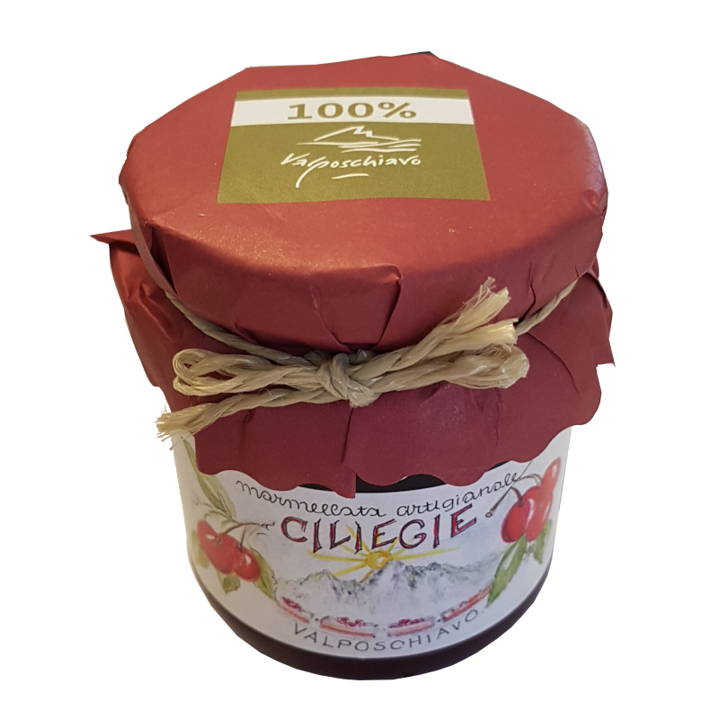 Berg-Kirschen Marmelade artisanal im 240g Glas