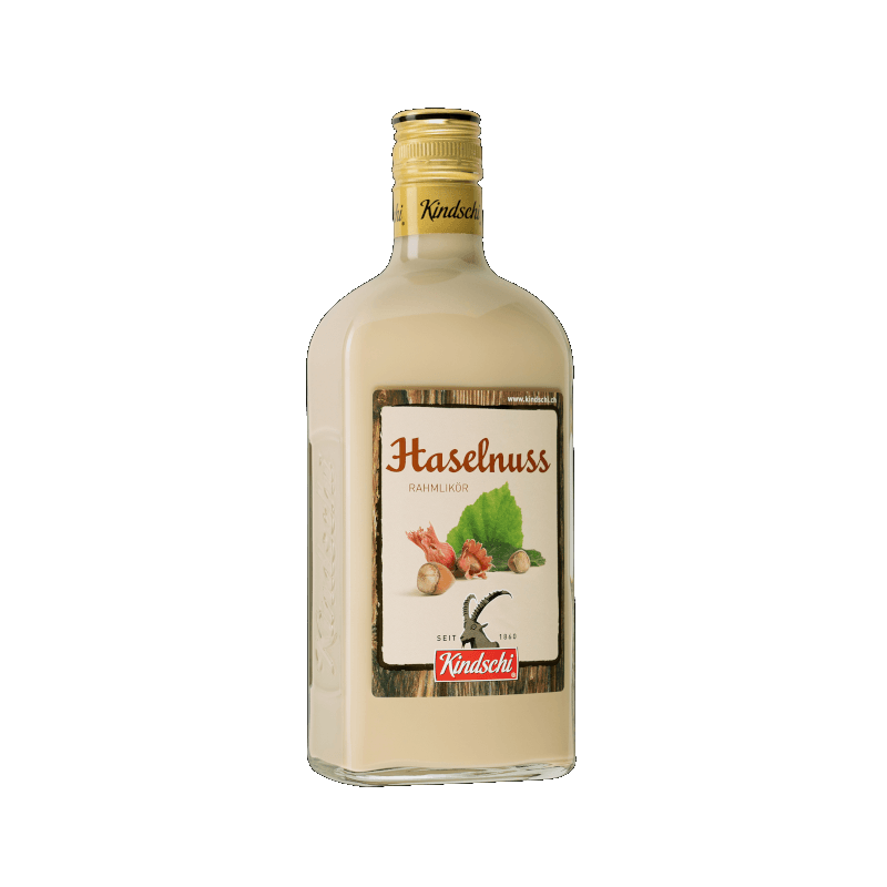Kindschi, liqueur de crème de noisettes, 50 cl.