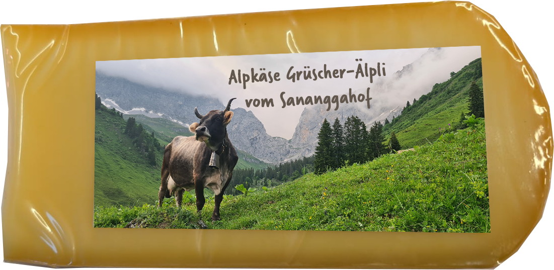 Alpkäse Grüscher - Älpli Sananggahof