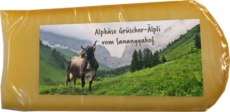 Alpkäse Grüscher - Älpli Sananggahof