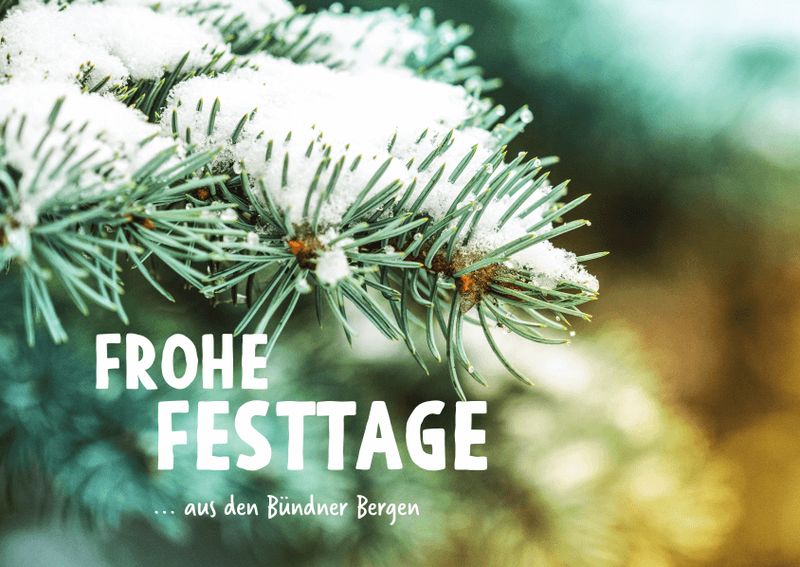 Carte Joyeuses Fêtes...des montagnes grisonnes