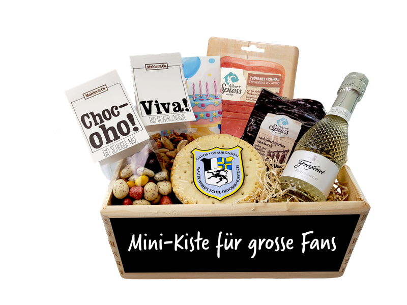 Geschenkkorb Mini-Kiste für grosse Fans