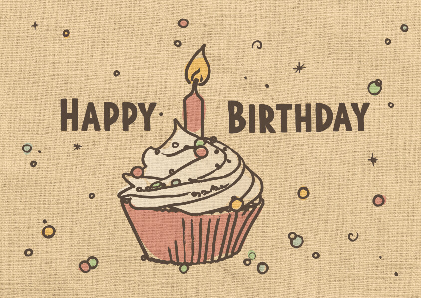 Carte de vœux Happy Birthday Cake