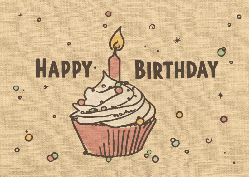 Grusskarte Happy Birthday Cake