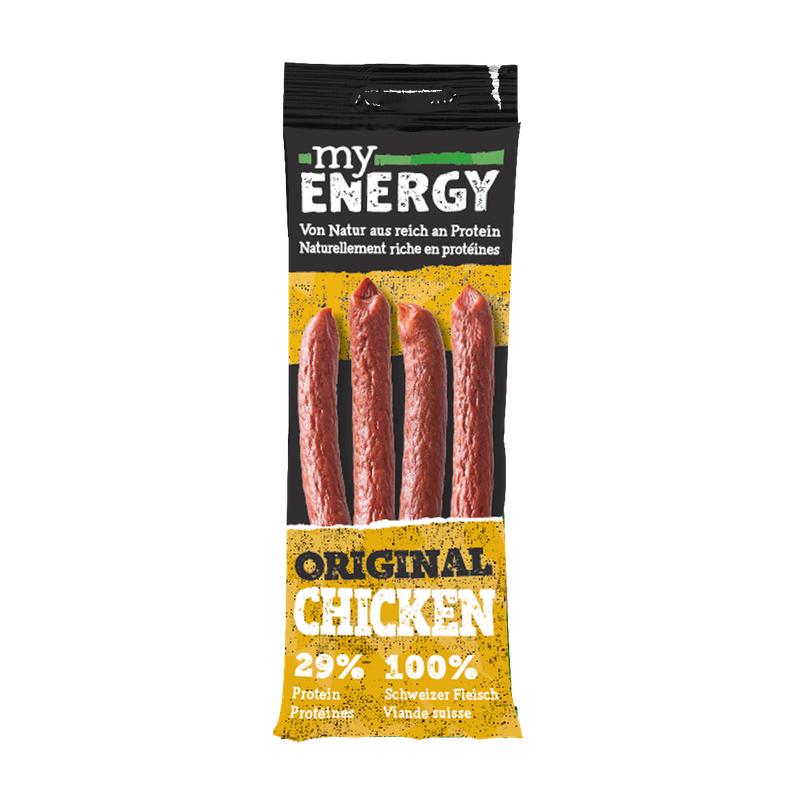 myENERGY CHICKEN 50g, hergestellt aus 100% Schweizer Fleisch
