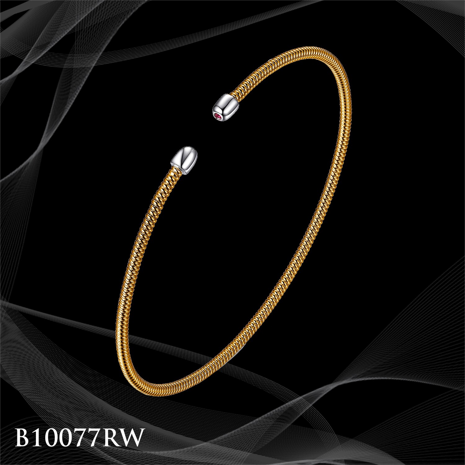 ROSE GOLD OVER STERLING SILVER BANGLE BRACELET ROSE GOLD OVER STERLING SILVER BANGLE BRACELET