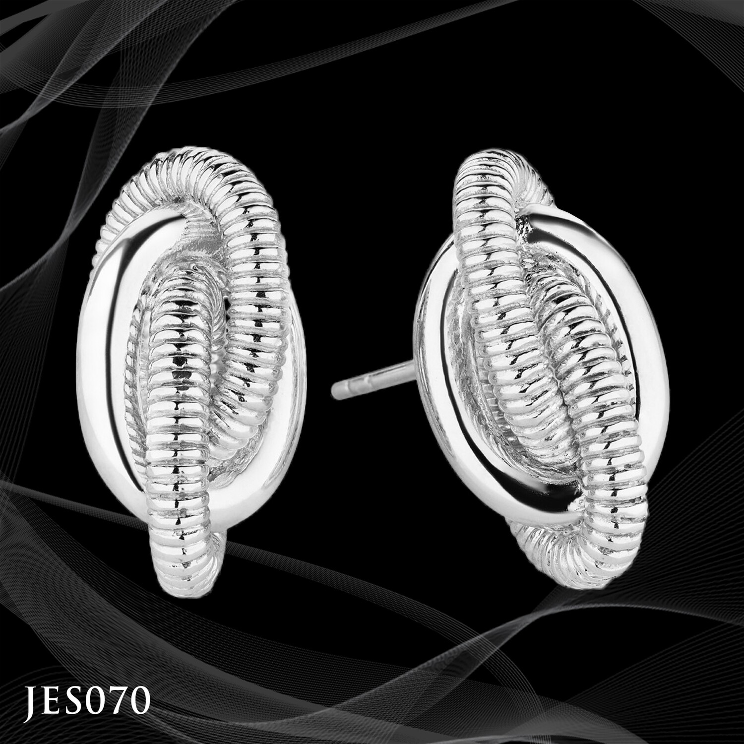 Judith Ripka Sterling Silver Interlocking Eternity Knot Earrings Judith Ripka Sterling Silver Interlocking Eternity Knot Earrings