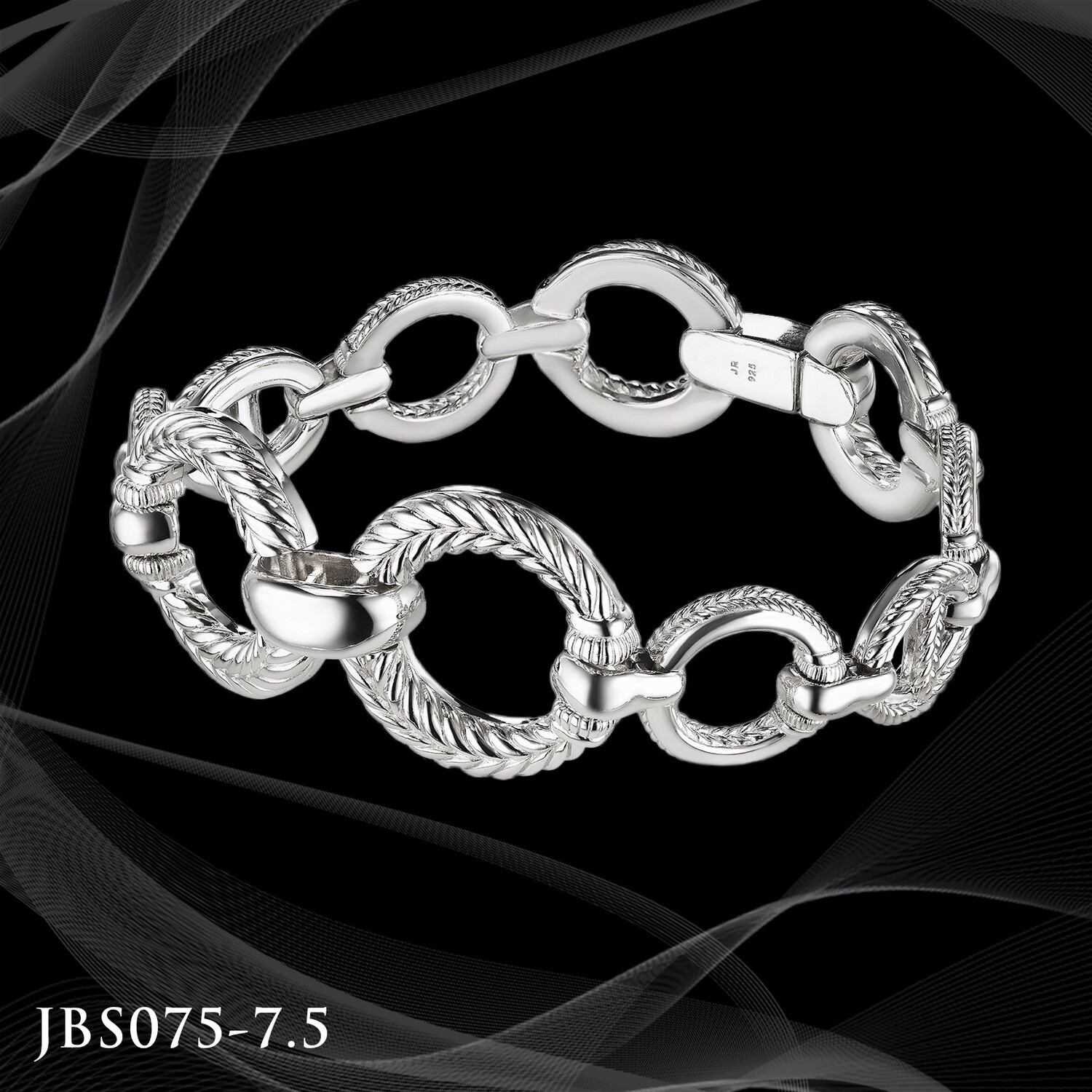 Judith Ripka Sterling Silver Link Bracelet Judith Ripka Sterling Silver Link Bracelet