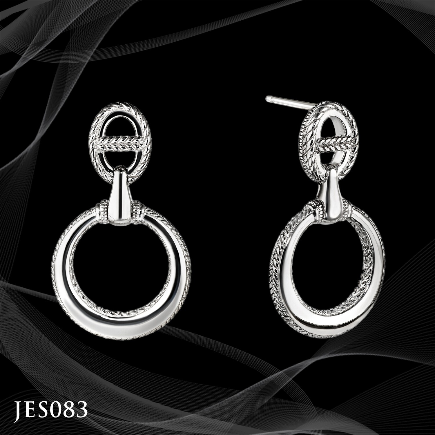 Judith Ripka Sterling Silver Door Knocker Earrings Judith Ripka Sterling Silver Door Knocker Earrings