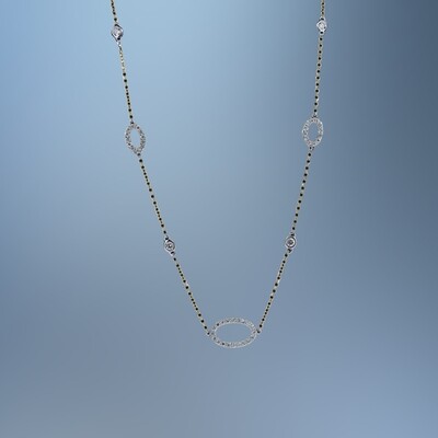 14KT 18 14KT 18" YELLOW GOLD DIAMOND NECKLACE FEATURING 1.64 CTS OF ROUND BRILLIANT DIAMONDS