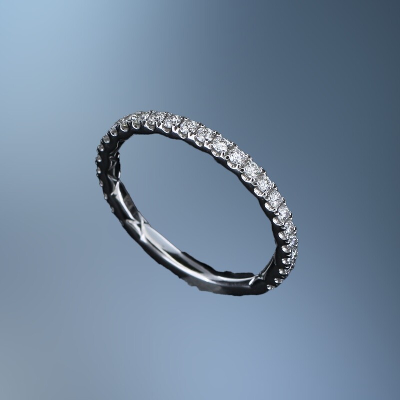 A. JAFFE 14KT WHITE GOLD  WEDDING BAND