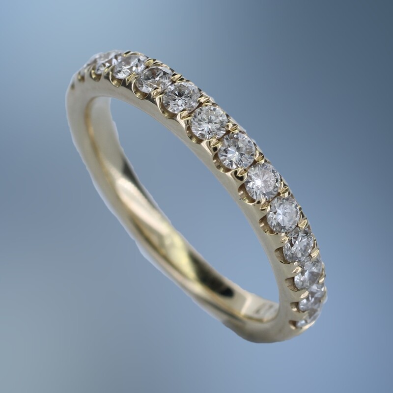 14KT YELLOW GOLD DIAMOND WEDDING BAND