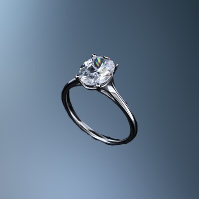 14 KT WHITE GOLD SOLITAIRE MOUNTING
