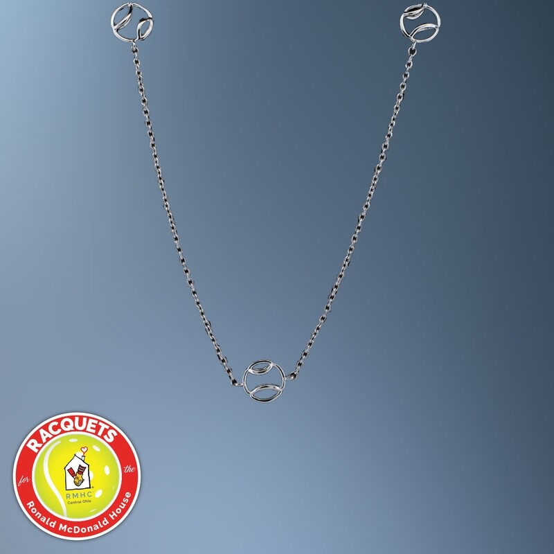 STERLING SILVER TENNIS BALL NECKLACE