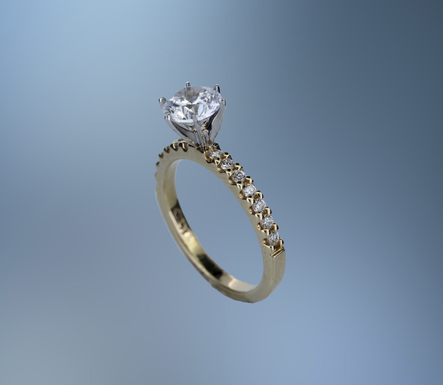 14KT YELLOW GOLD ENGAGEMENT RING