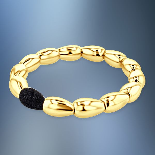 ONE STERLING SILVER WITH 18KT YG VERMEIL BEAD BRACELET