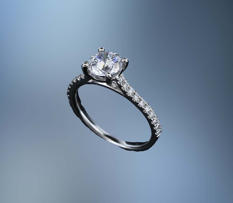 14KT WHITE GOLD ENGAGEMENT RING 14KT WHITE GOLD ENGAGEMENT RING