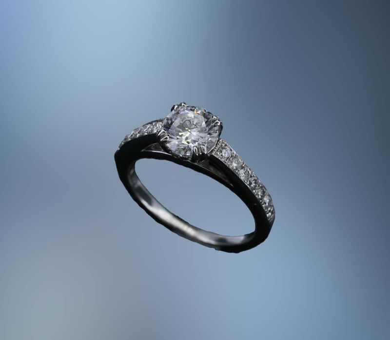 14KT WHITE GOLD ENGAGEMENT RING 14KT WHITE GOLD ENGAGEMENT RING